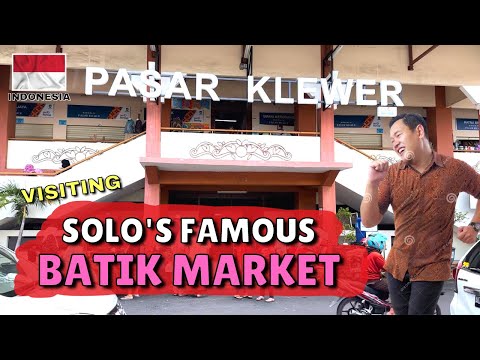 Walking Tour of a BATIK MARKET | Pasar Klewer | Surakarta, Java, Indonesia