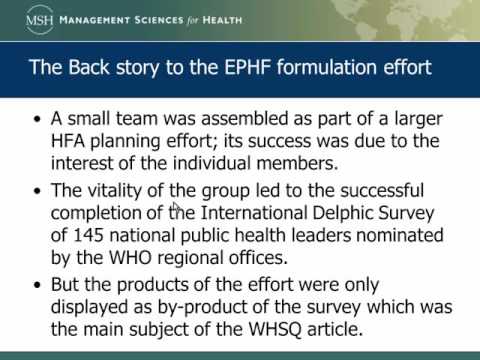 A History of the Development of Essential Public Health Functions