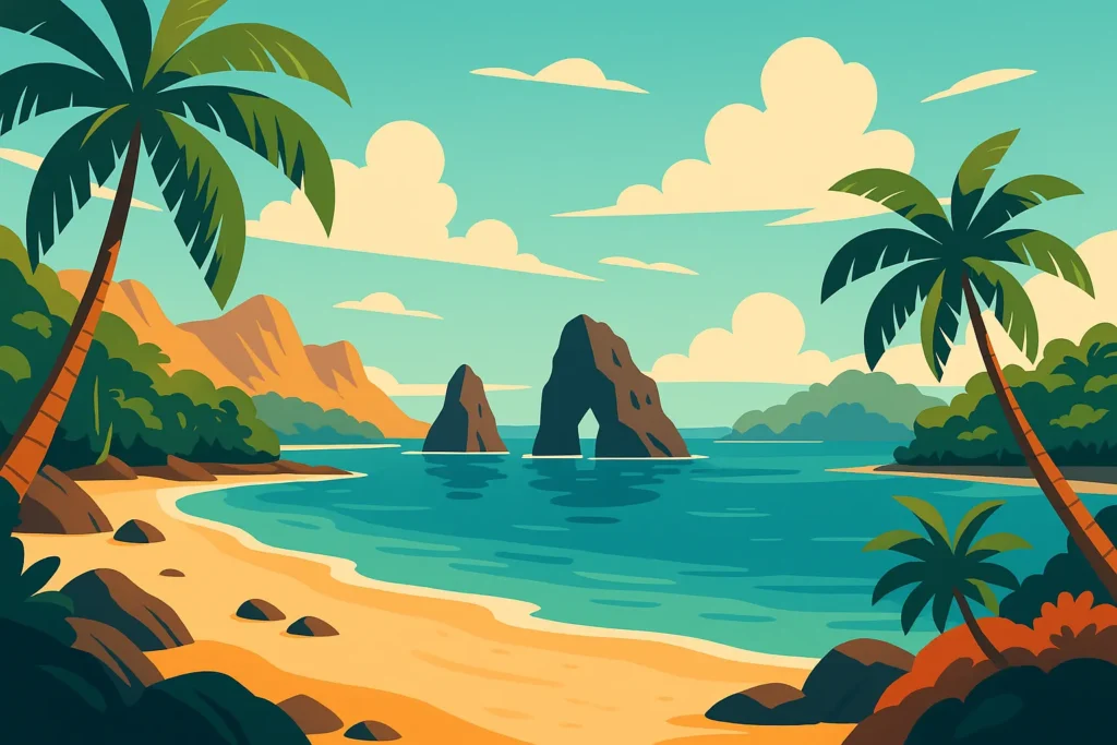 Wild coastal adventure in Indonesia