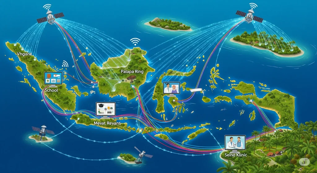 Transcending Indonesian Geographical Barriers by Palapa Ring and Satellites 1 Transcending Indonesian Geographical Barriers